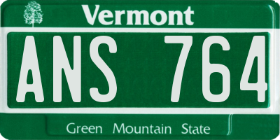 VT license plate ANS764