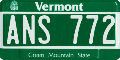 VT license plate ANS772