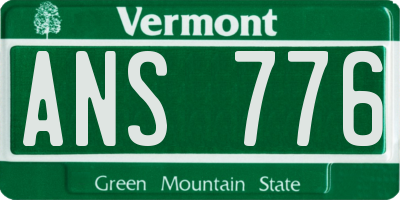 VT license plate ANS776
