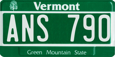 VT license plate ANS790