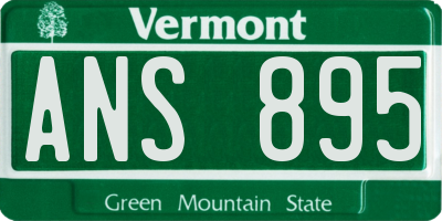 VT license plate ANS895