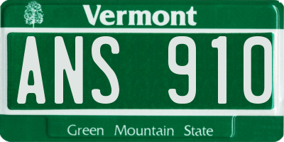 VT license plate ANS910