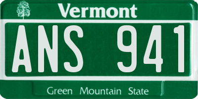 VT license plate ANS941