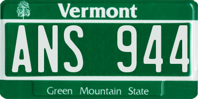 VT license plate ANS944