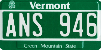 VT license plate ANS946