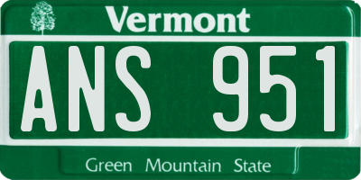 VT license plate ANS951