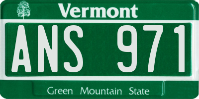 VT license plate ANS971