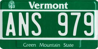 VT license plate ANS979