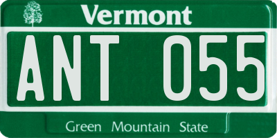 VT license plate ANT055