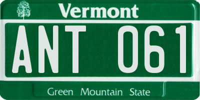 VT license plate ANT061