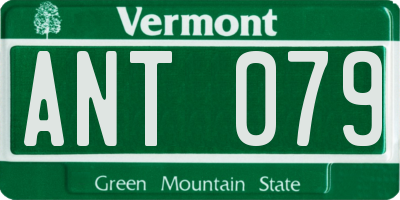 VT license plate ANT079