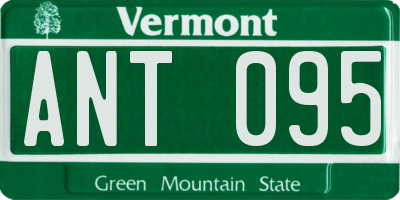 VT license plate ANT095