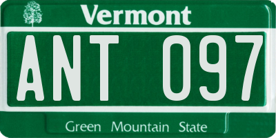 VT license plate ANT097