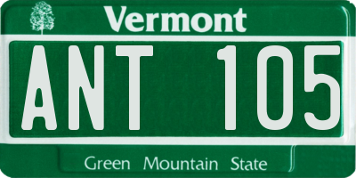 VT license plate ANT105