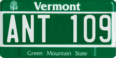 VT license plate ANT109