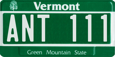 VT license plate ANT111