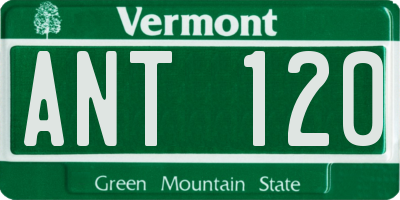 VT license plate ANT120