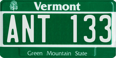 VT license plate ANT133