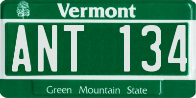 VT license plate ANT134