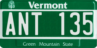 VT license plate ANT135