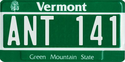 VT license plate ANT141