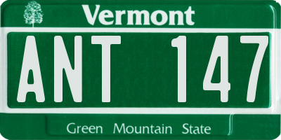 VT license plate ANT147