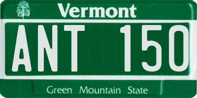 VT license plate ANT150