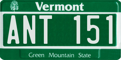 VT license plate ANT151