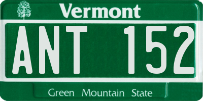 VT license plate ANT152