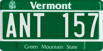VT license plate ANT157