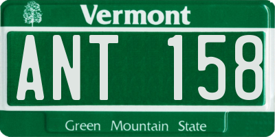 VT license plate ANT158