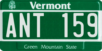 VT license plate ANT159