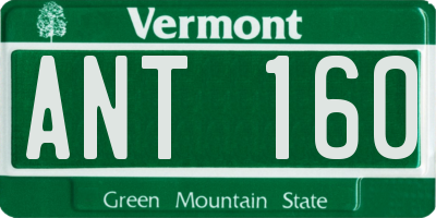 VT license plate ANT160