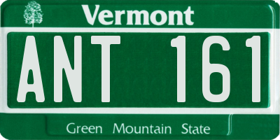 VT license plate ANT161