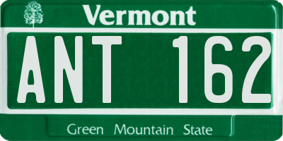 VT license plate ANT162