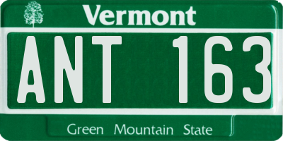 VT license plate ANT163