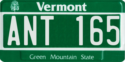 VT license plate ANT165