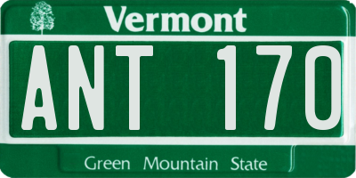 VT license plate ANT170