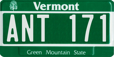 VT license plate ANT171