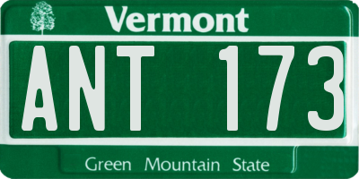 VT license plate ANT173
