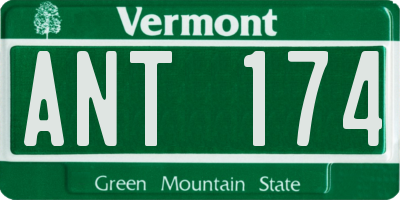 VT license plate ANT174