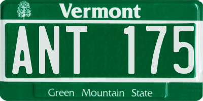 VT license plate ANT175