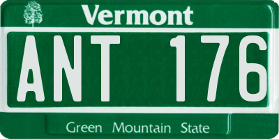 VT license plate ANT176