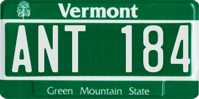 VT license plate ANT184