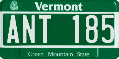 VT license plate ANT185