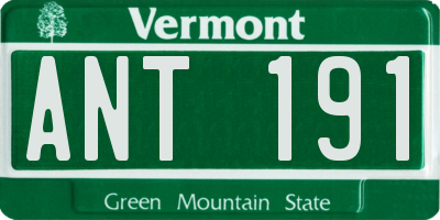 VT license plate ANT191