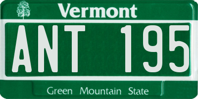 VT license plate ANT195