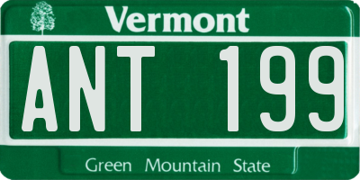 VT license plate ANT199