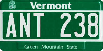 VT license plate ANT238