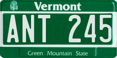 VT license plate ANT245